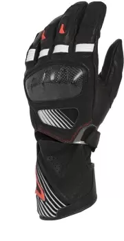 Image of Macna Airpack Motorcycle Gloves, black-white Size M black-white, Size M