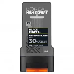 image of LOreal Paris Men Expert Shower Gel Black Mineral 300ml