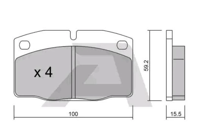 Image of AISIN Brake pad set AISIN BPOP-1004