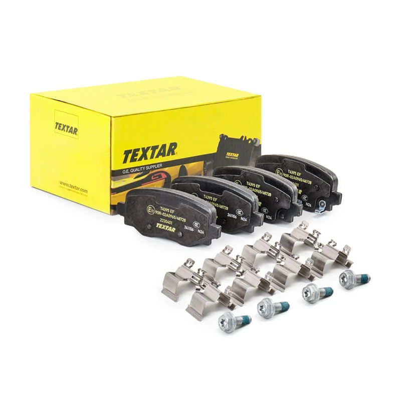 Image of TEXTAR 2230401 Brake pad set Q+ with acoustic wear warning, with accessories, with brake caliper screws Brake Pad Set,disc brake (402)