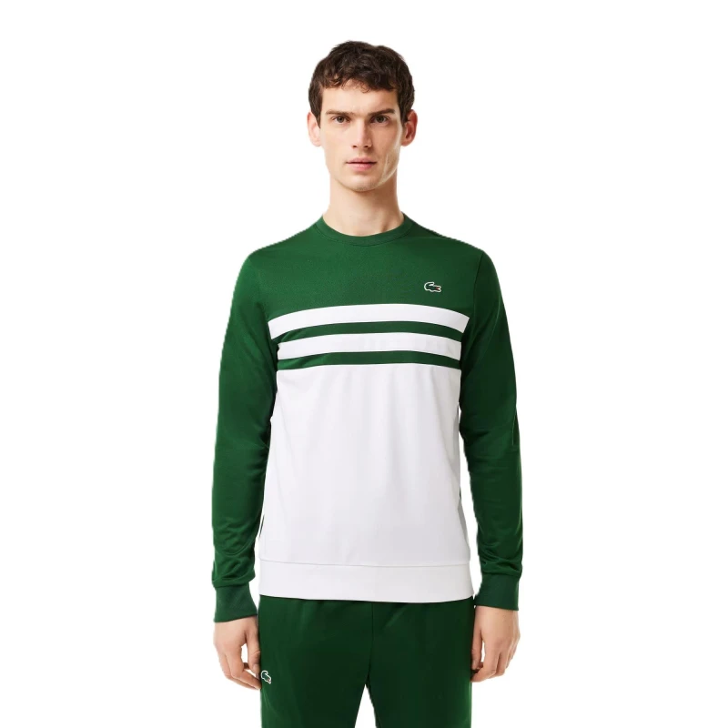 Image of Lacoste Logo Sweatshirt Green/White male XS