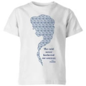 Image of Disney Frozen The Cold Never Bothered Me Anyway Kids T-Shirt - White - 11-12 Years