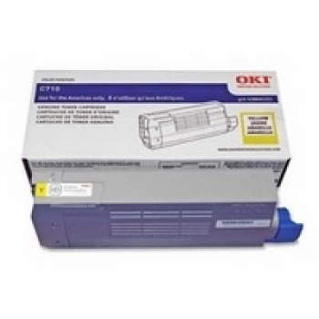 image of OKI 44318605 Yellow Original Toner Cartridge