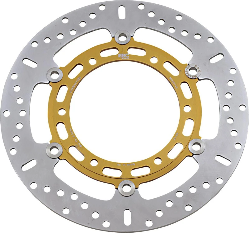 Image of MD2074X - EBC MD Series Pro-Lite Contour X Brake Disc For Yamaha BT 1100 Bulldog 2002-2006 Front Polished/Yellow MD2074X