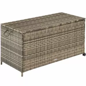 Image of Tectake Storage Box With Wheels 297L, 117X54X64cm Brown