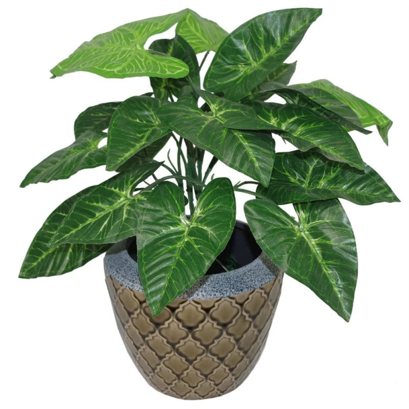 Image of Leaf 45cm Artificial Taro Plant - 45cm Dark Taro Green