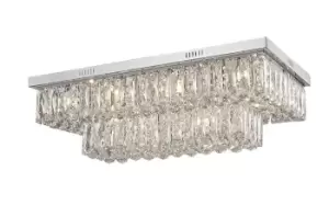 image of Lilou 12 Light Flush Convertible Ceiling Chrome