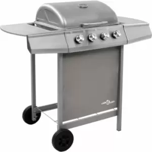 image of Gas bbq Grill with 4 Burners Silver (fr/be/it/uk/nl only) Vidaxl Silver