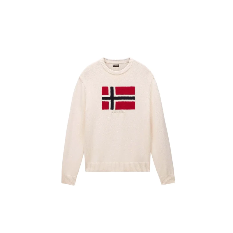 Image of Long sleeve T-Shirt Napapijri D-Mura C Beige Male L