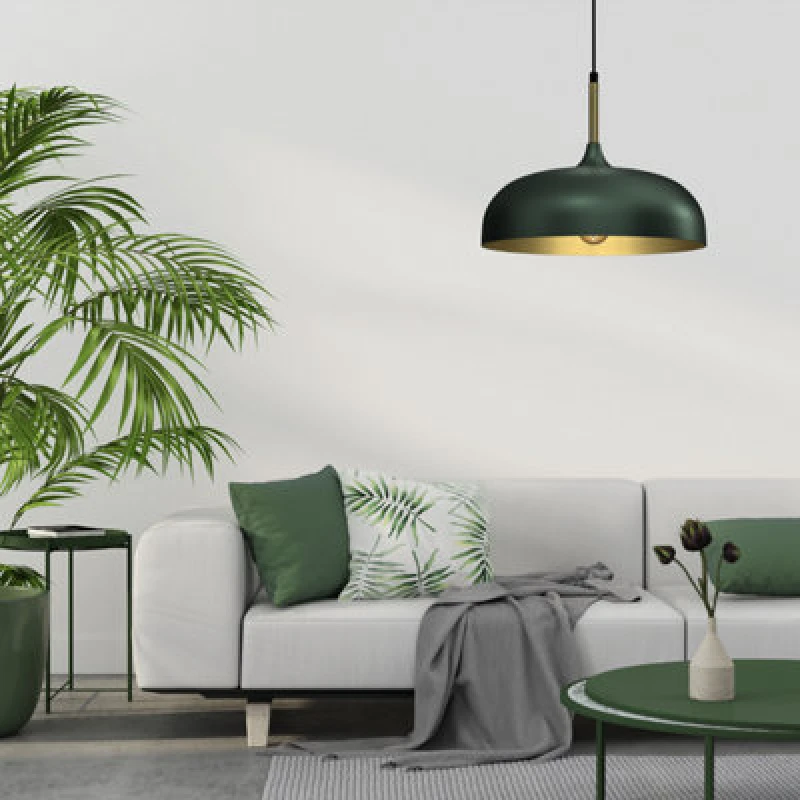 Image of Milagro Pendant Lamp Lincoln Green/gold 1Xe27 35Cm