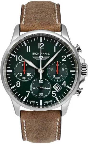 image of Iron Annie Watch Captains Line Mens - Green IRN-218