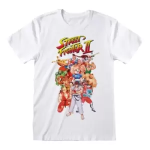 Image of Street Fighter 2 T-Shirt Group Shot White Size L