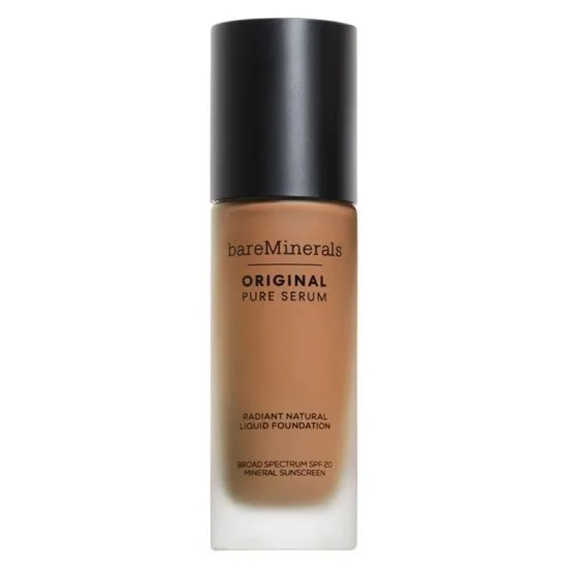 Image of bareMinerals Original Pure Serum Radiant Natural Liquid Foundation Mineral SPF 20 MED. DEEP NEUTRAL 4.5