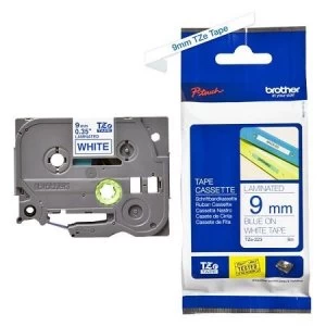 Image of Brother TZe-223 P-touch Label Tape ( 9mm x 8m) Blue On White