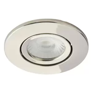 image of Spa Como LED Tiltable Fire Rated Downlight 5W Dimmable Cool White Satin Nickel IP65