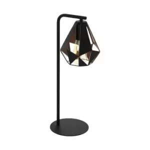 Image of Table Lamp Desk Light Black & Antique Copper Shade Steel 1 x 60W E27 Bulb