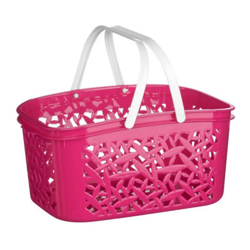 Image of Premier Housewares Plastic Storage Basket 4500ml Pink