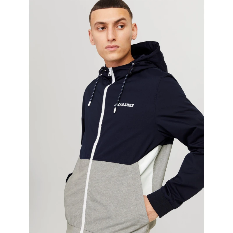 Image of Jack and Jones Jack Rush HD Bomber Sky Cap/Wht/Gry male L