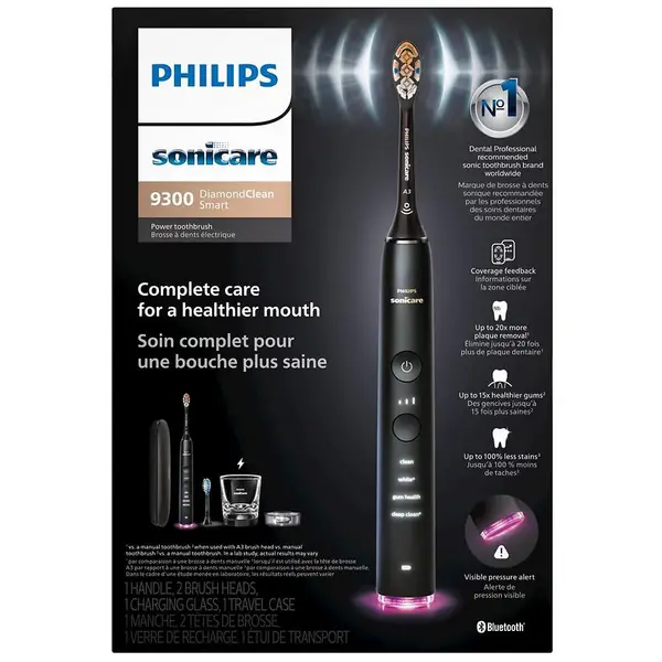 Image of Philips Diamond Clean Smart Black Electric Toothbrush