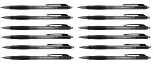 Image of Q-Connect Retractable Ballpoint Black Pen (Pack of 10)