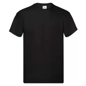 image of Fruit Of The Loom Mens Original Short Sleeve T-Shirt (3XL) (Black)