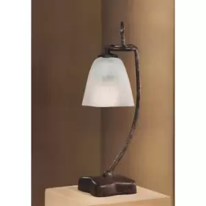 Image of Oberture Table Lamp 1 Bulb E14, brown/black oxidized