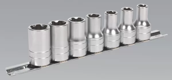 Image of Genuine SEALEY AK61802 TRX-P Socket Set 7pc 3/8Sq Drive EP10-EP20