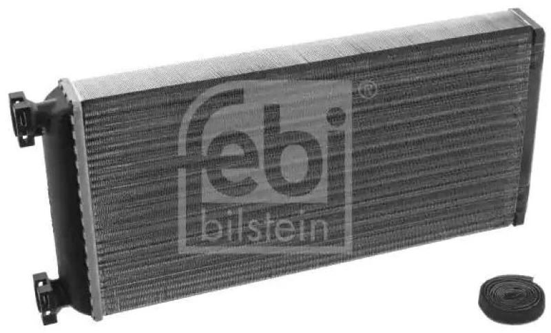 Image of FEBI BILSTEIN 100668 Heat Exchanger with gasket/seal Aluminium Heat Exchanger,interior heating (467)