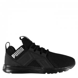 Puma Enzo Weave Child Boys Trainers - Black/White