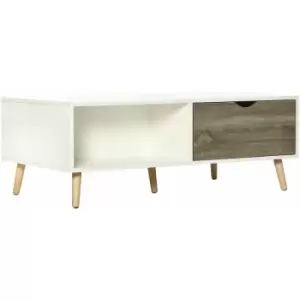 image of Modern Coffee Tables for Living Room w/ Storage Shelves, White - White - Homcom