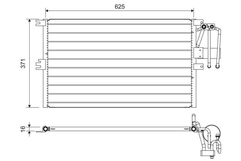 Image of Air conditioning condenser VALEO 822735