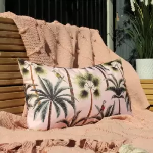 Image of Palms Blush Outdoor Cushion Blush (Pink)