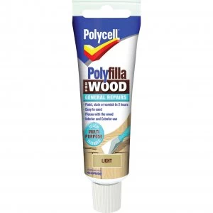 image of Polycell Polyfilla for Wood General Repairs Light 75g