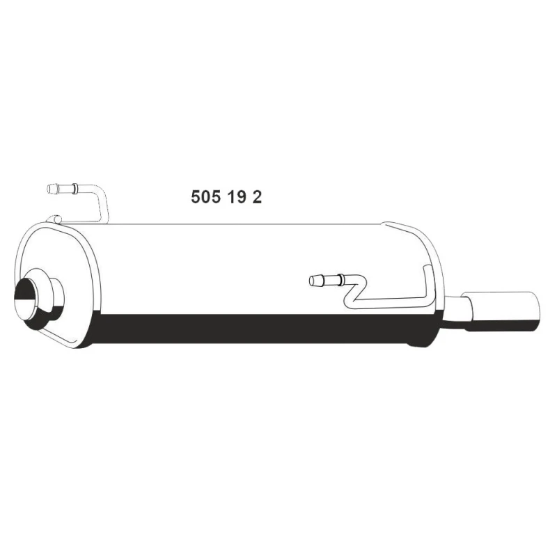 Image of ERNST 505192 Rear silencer End Silencer (3437)