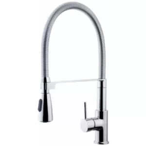 image of Wickes - Simeto Monobloc Pull Out Kitchen Sink Mixer Tap - Chrome