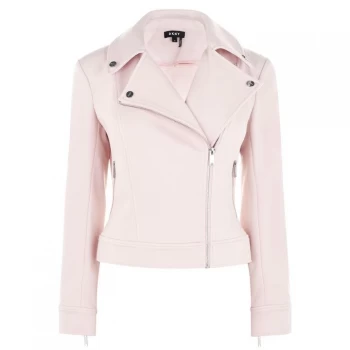 Image of DKNY Long Sleeve Pocket Zip Jacket - Iconic Blush