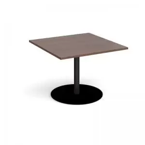 image of Eternal square extension table 1000mm x 1000mm - Black base and walnut