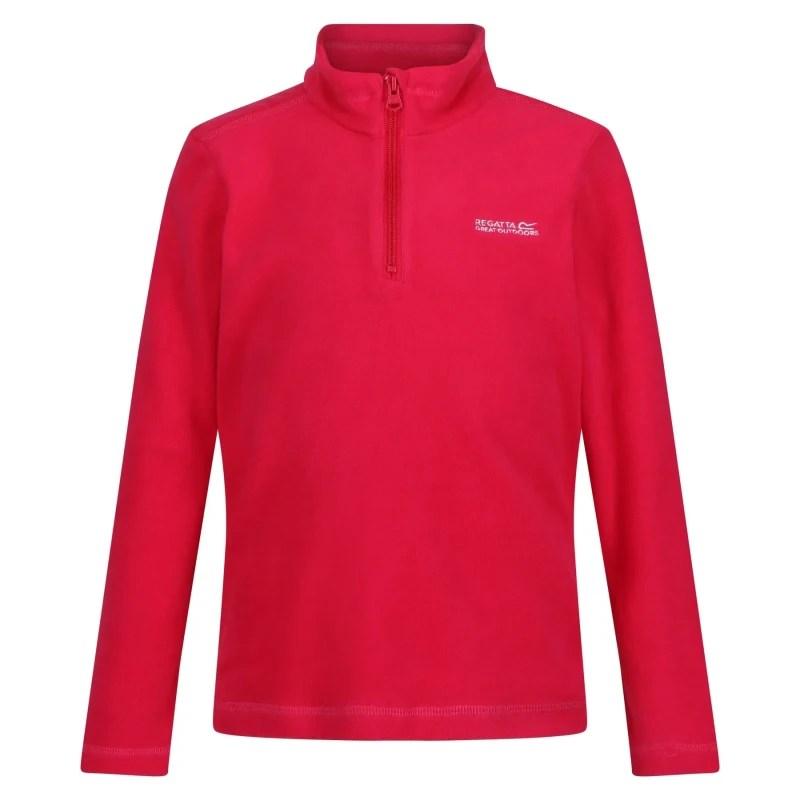 Image of Regatta Boys & Girls Hot Shot II Lightweight Half Zip Fleece Top 13 Years Pink Potion RKA148-D4D-13