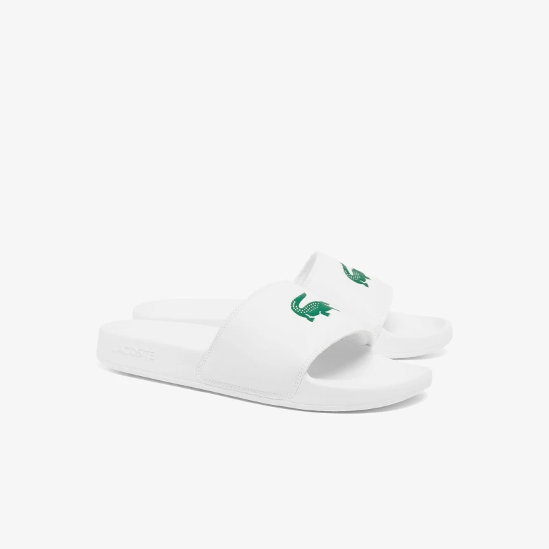 Image of Lacoste Mens Serve Pool Slides White/Green male 6 (40)
