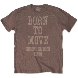 image of Creedence Clearwater Revival - Born To Move Unisex Large T-Shirt - Brown