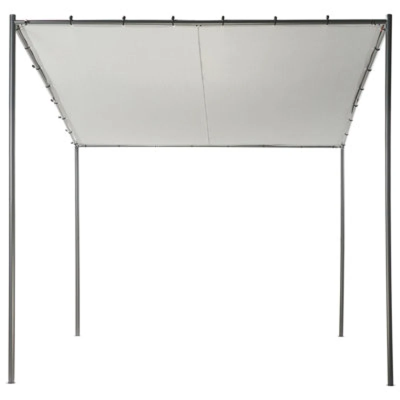 Image of Beliani Gazebo Vimino Metal 282cm 294cm Grey