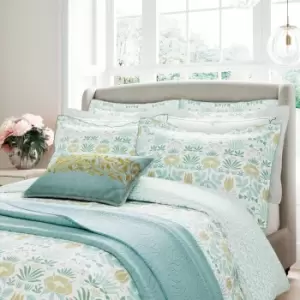 image of V&A Anselm Double Duvet Cover, Aqua