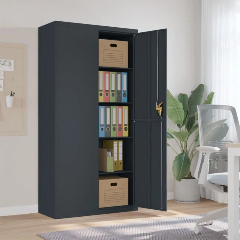 Image of VIDAXL File Cabinet Anthracite 90x40x180cm Steel Vidaxl 8720845889777