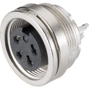 Image of Binder 09 0312 00 04 Miniature Round Plug Connector Series 581 And 680 Nominal current details 6 A Number of pins 4