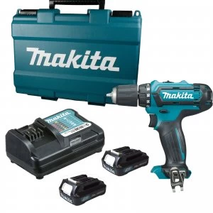 image of Makita DF331 10.8v Cordless CXT Drill Driver 2 x 2ah Li ion Charger Case