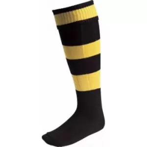 image of Carta Sport Mens Euro Socks (7 UK-11 UK) (Black/Amber)