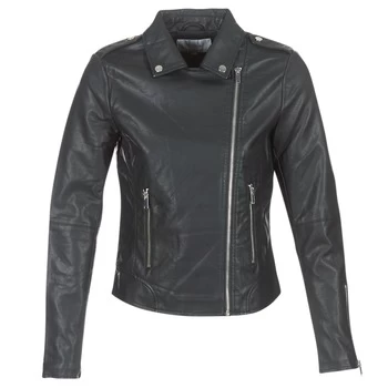 image of Vila VICARA womens Leather jacket in Black - Sizes S,M,L,XL,XS