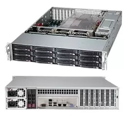 Image of Supermicro SuperChassis 826BAC4-R1K23LPB Rack Black 1200 W