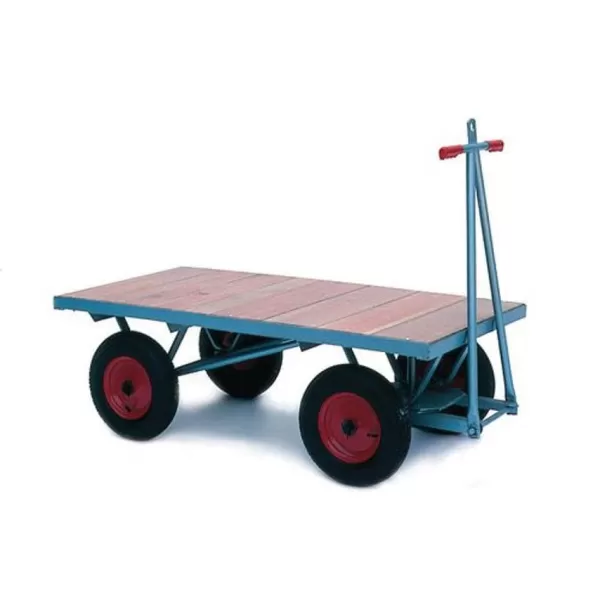 Image of H/D Platform Truck Flatbed - Pneumatic Tyres, 510mmH x 914W x 1930D