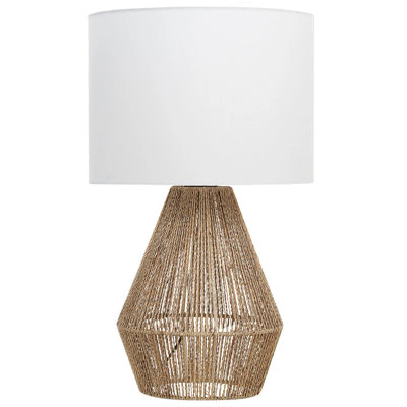Image of Beliani Table Lamp Malewa Paper Rope Natural